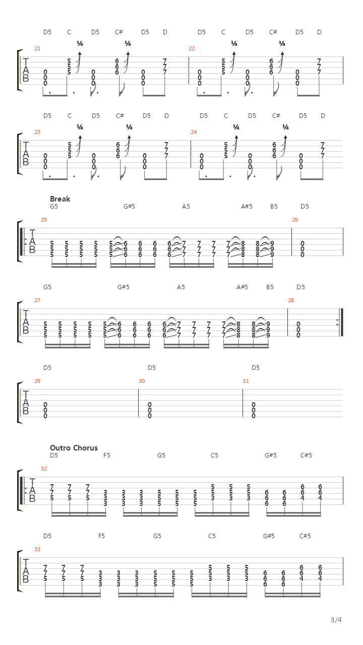 High Speed Changer吉他谱