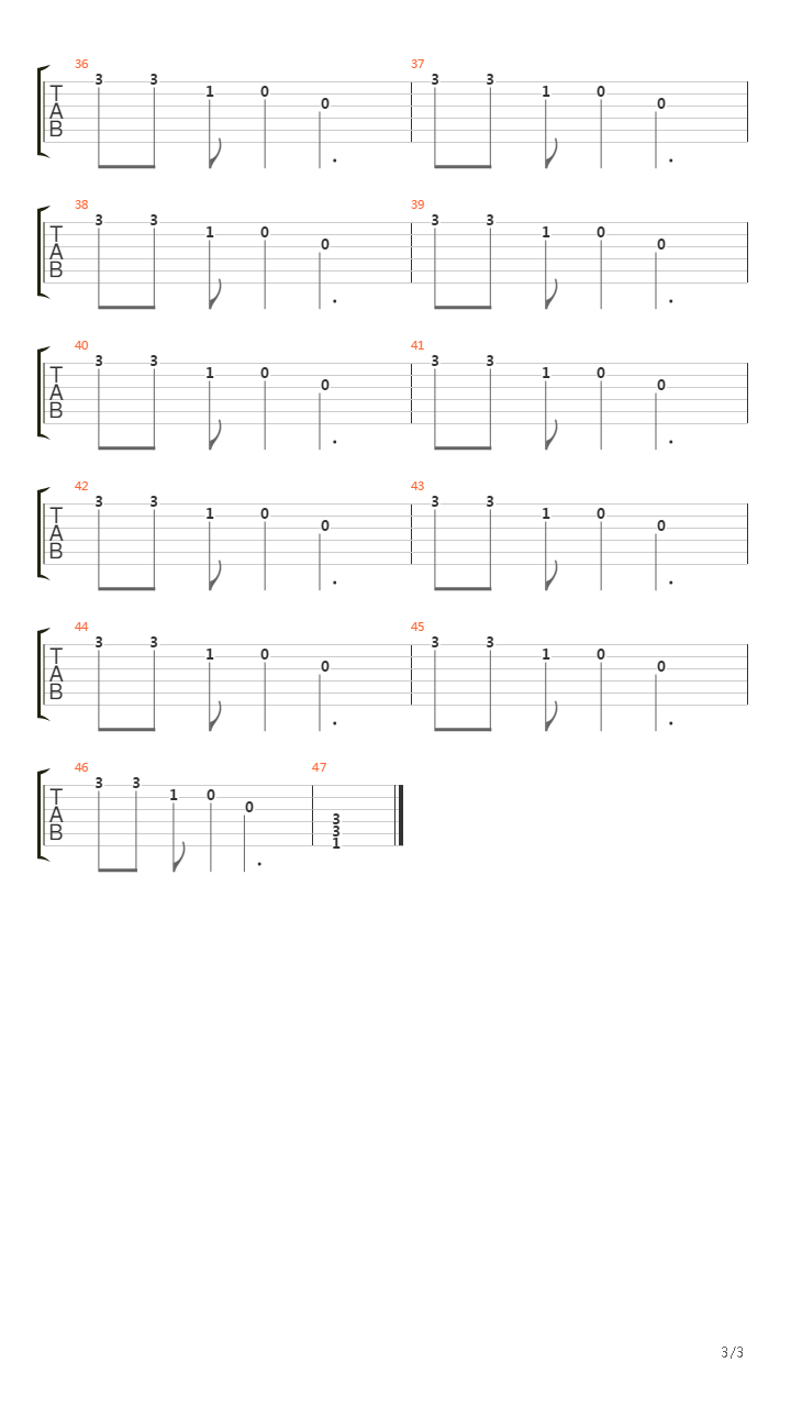 Asterisk吉他谱