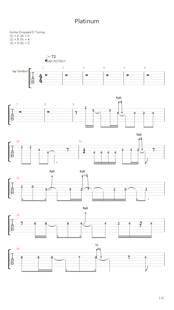 Platinum吉他谱