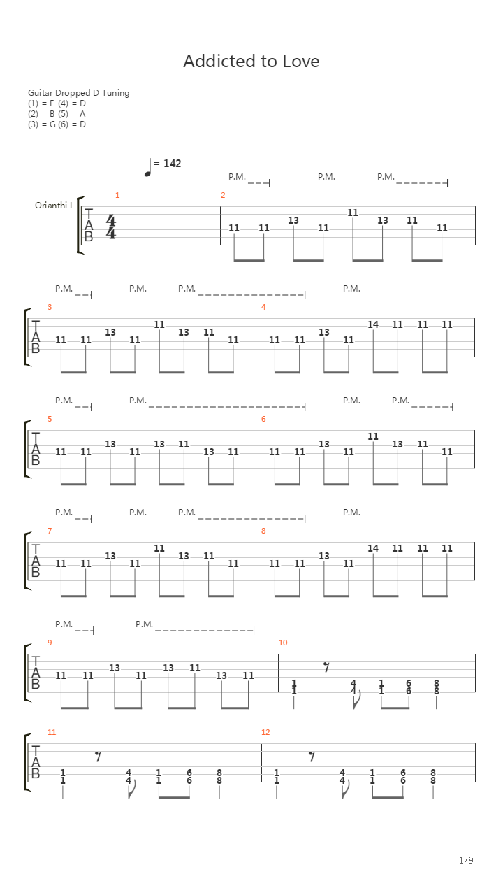 Addicted To Love吉他谱