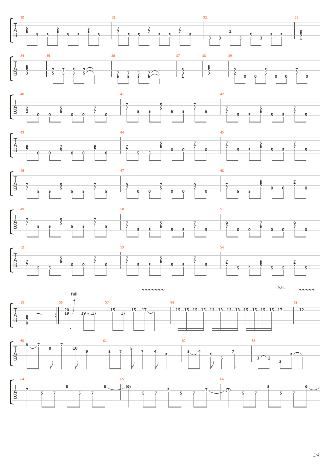 A Pokolnl Hangosabb吉他谱