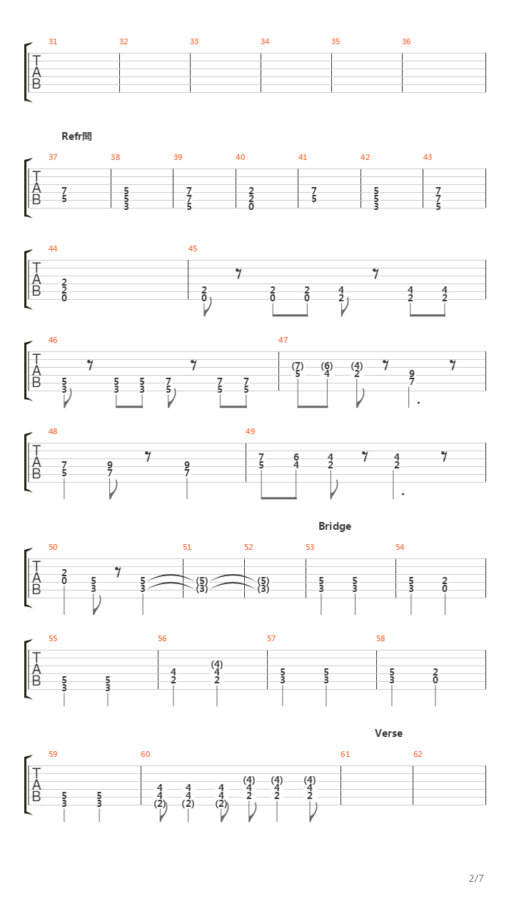 Hsg吉他谱