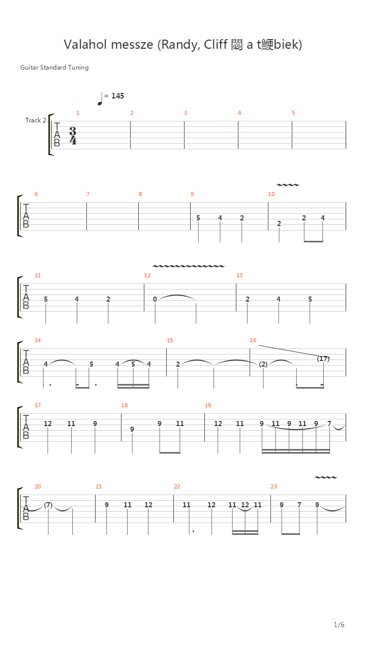 Valahol Messze吉他谱