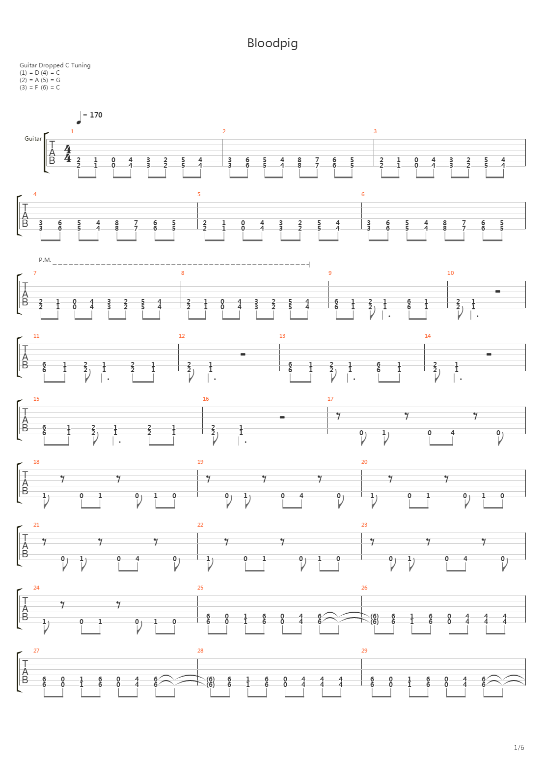Bloodpig吉他谱