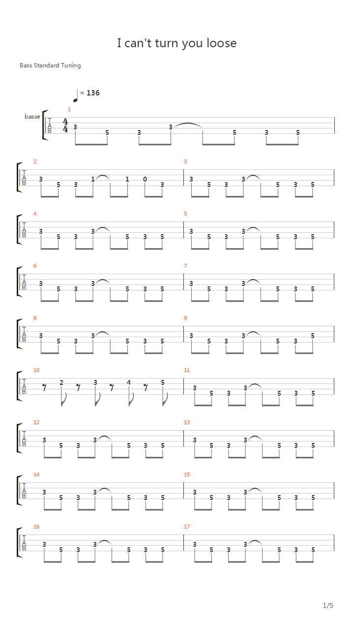 I Cant Turn You Loose吉他谱