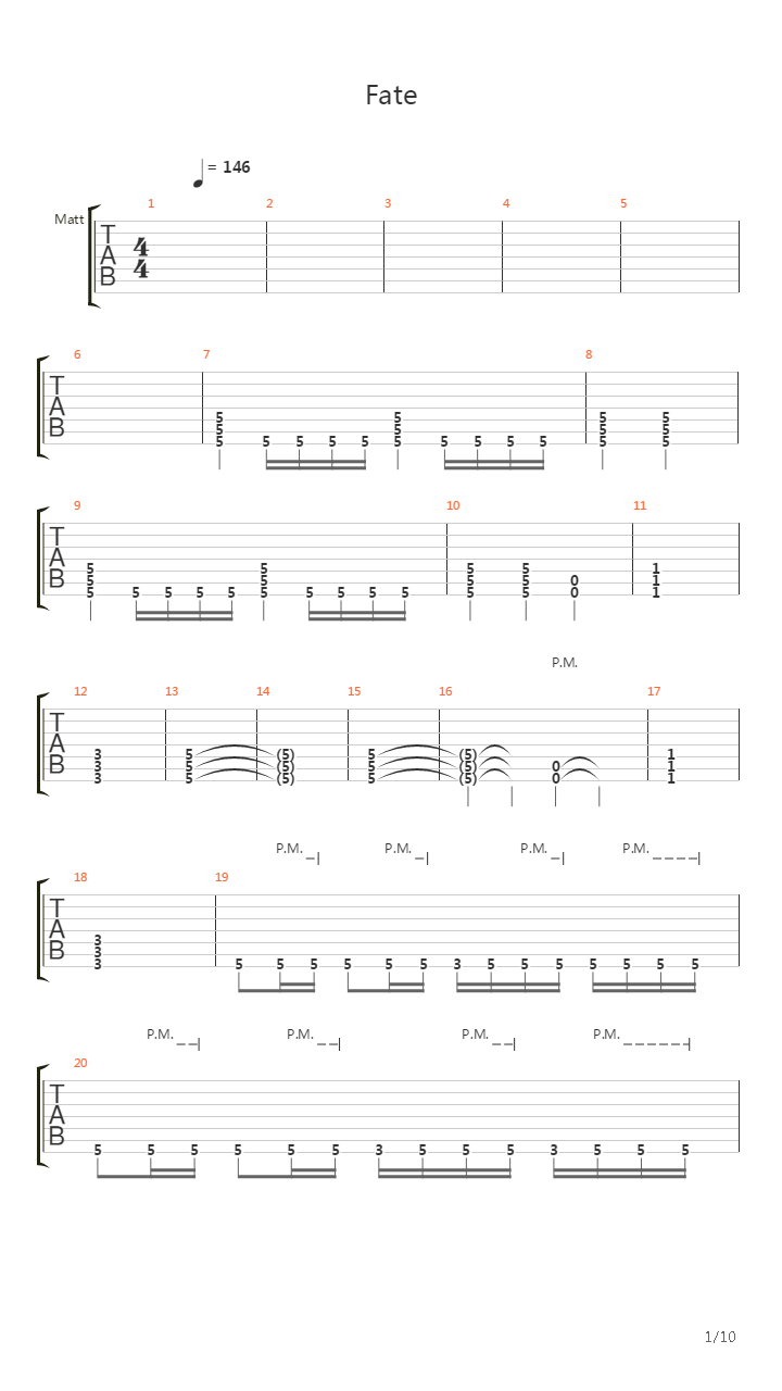 Fate吉他谱