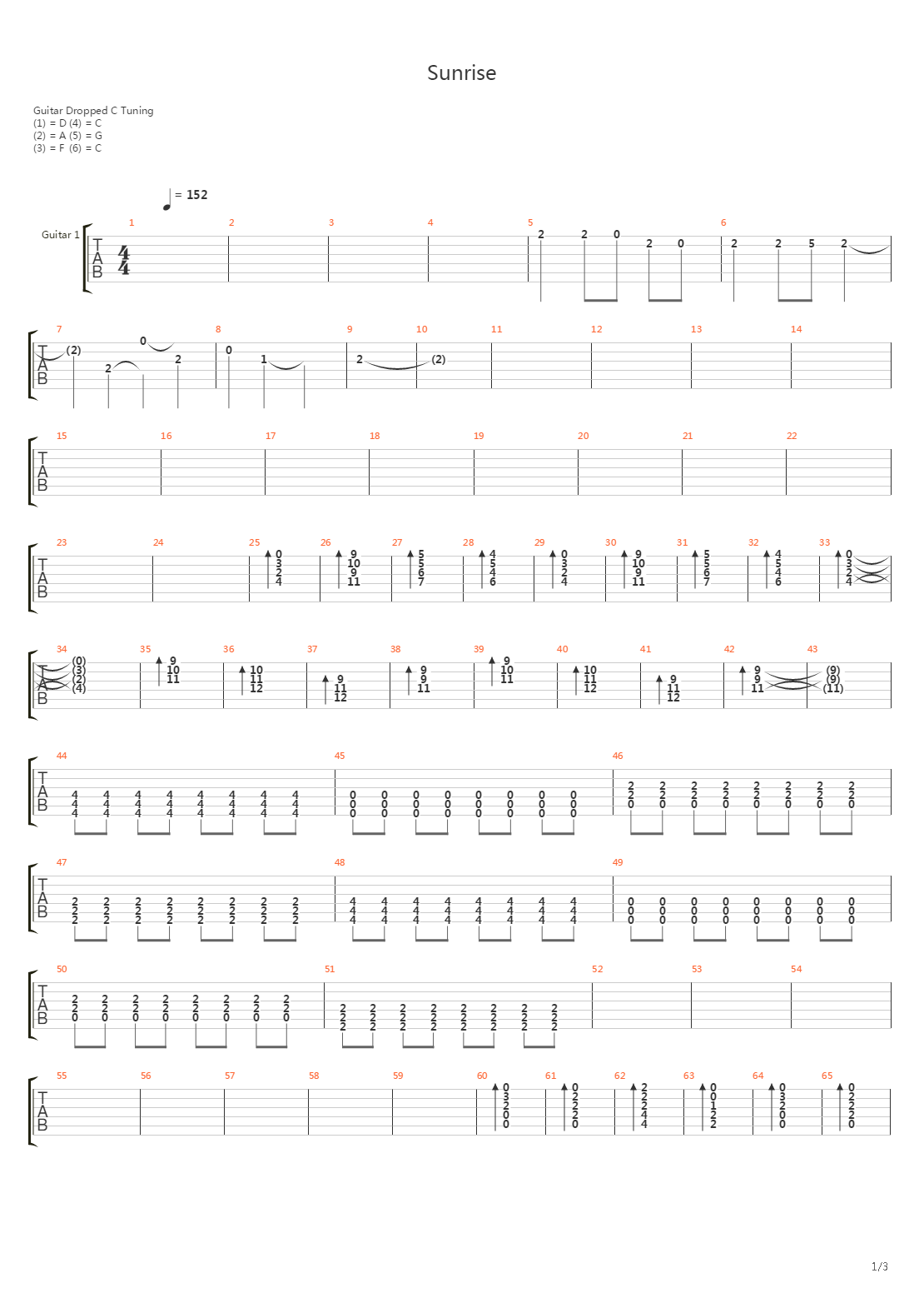 Sunrise吉他谱