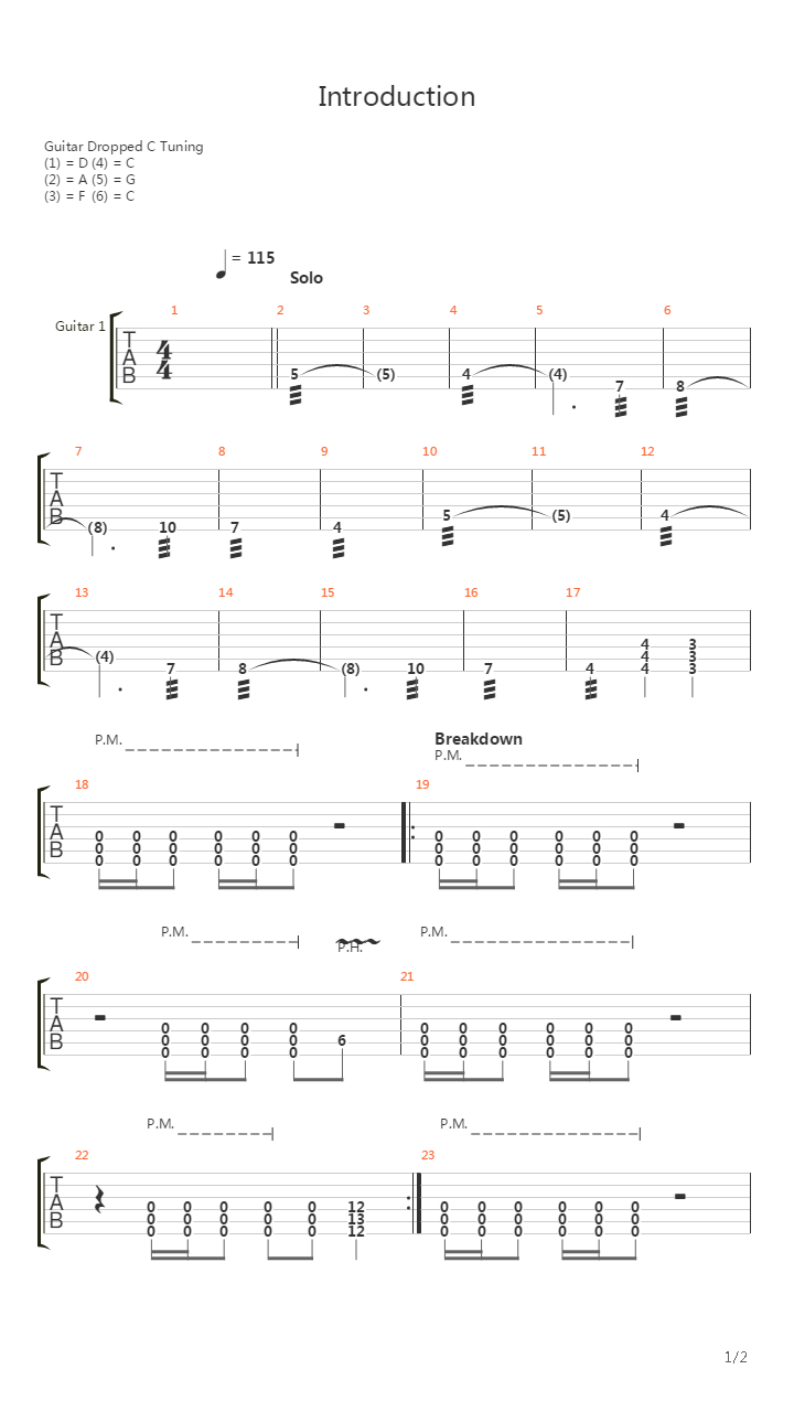 Introduction吉他谱