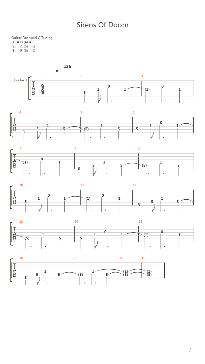 Sirens Of Doom吉他谱