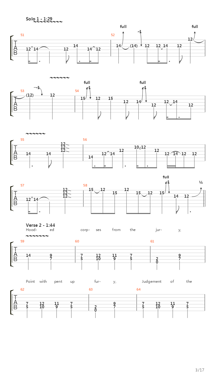 Judgement Of The Dead吉他谱