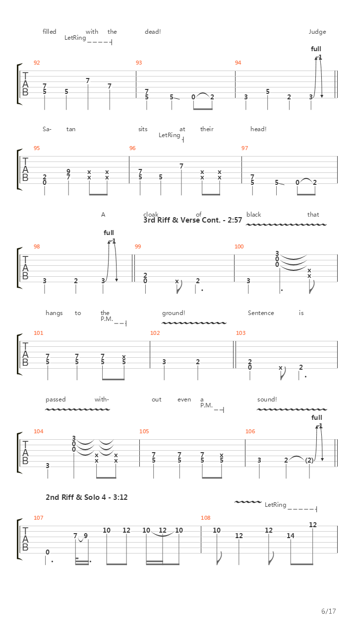 Judgement Of The Dead吉他谱