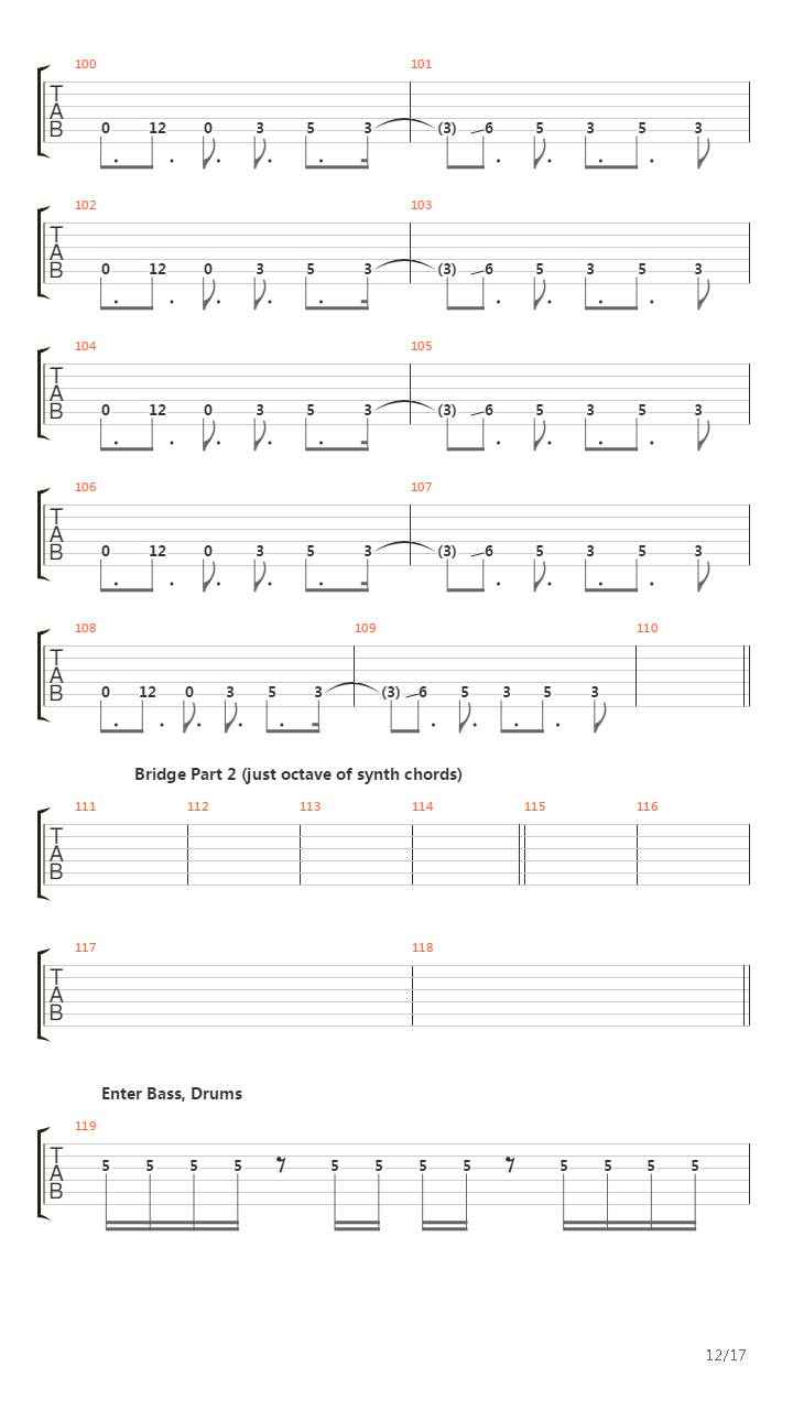Into The Aftermath吉他谱