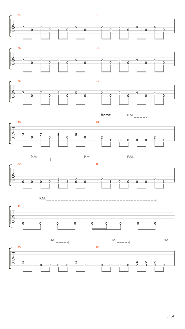 Coming Down A Storm吉他谱