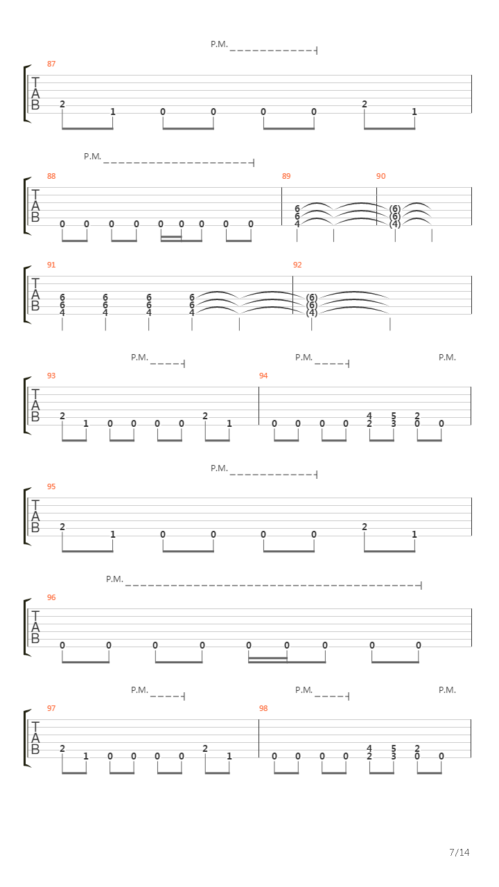 Coming Down A Storm吉他谱