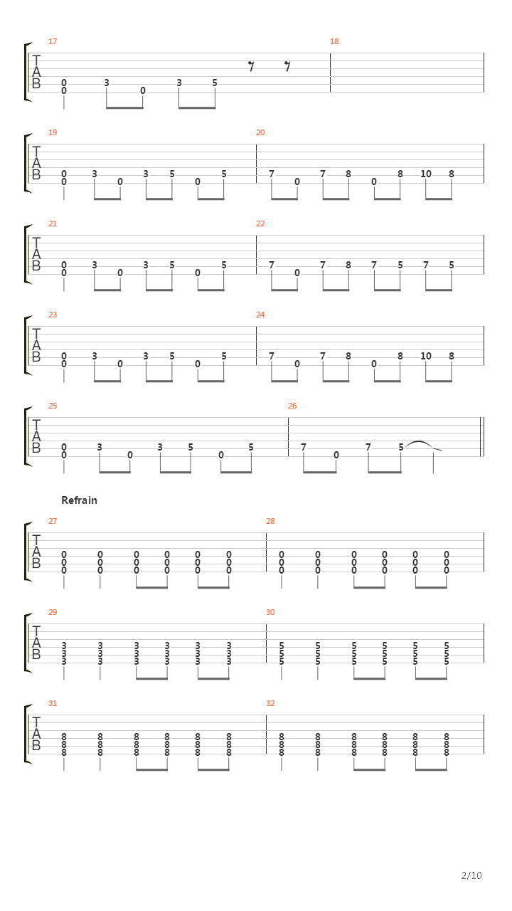 Jeder吉他谱