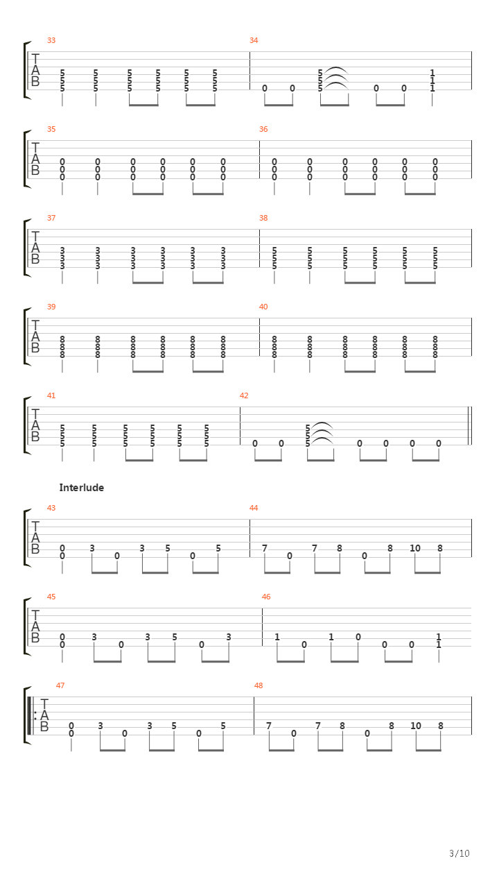 Jeder吉他谱