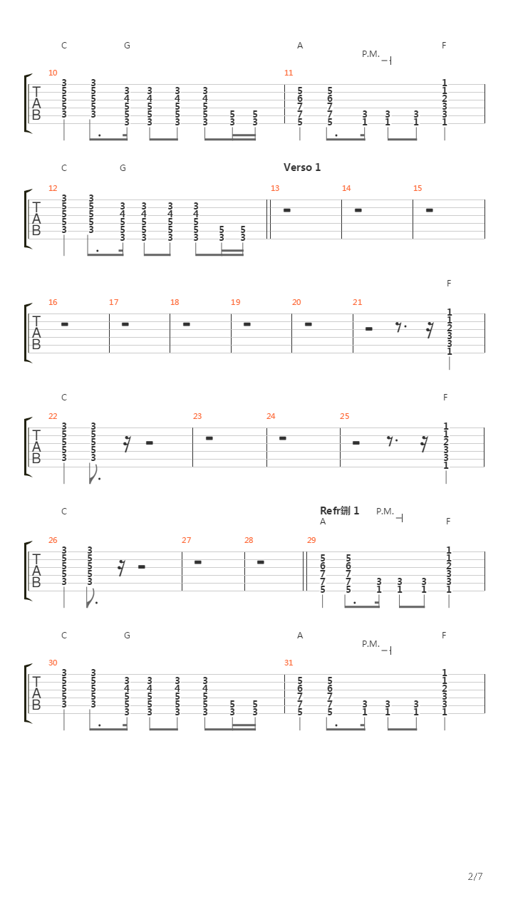 De Musica Ligeira吉他谱