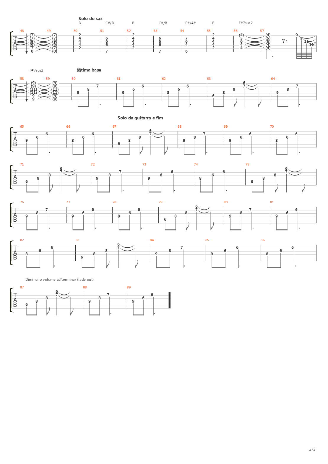 Lanterna Dos Afogados吉他谱