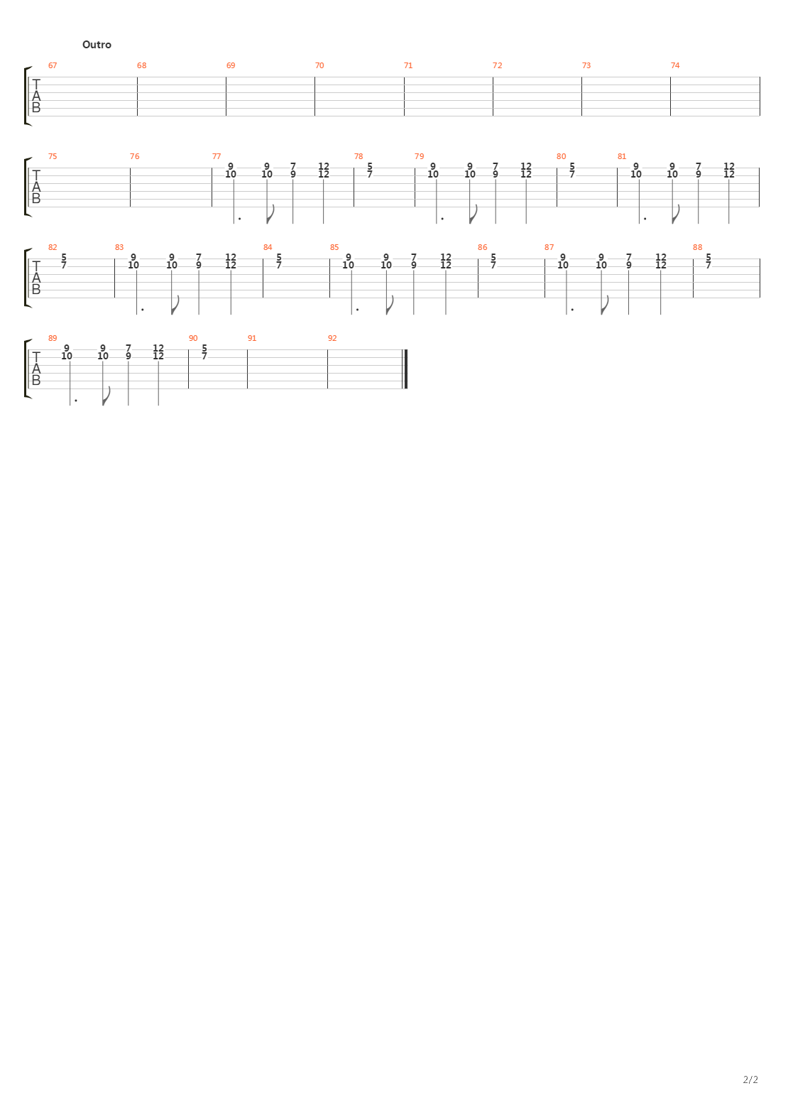 Meu Erro吉他谱