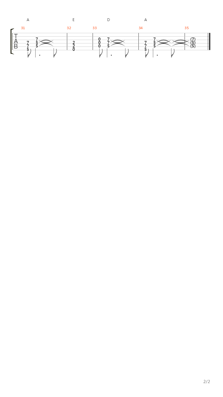 O Calibre吉他谱