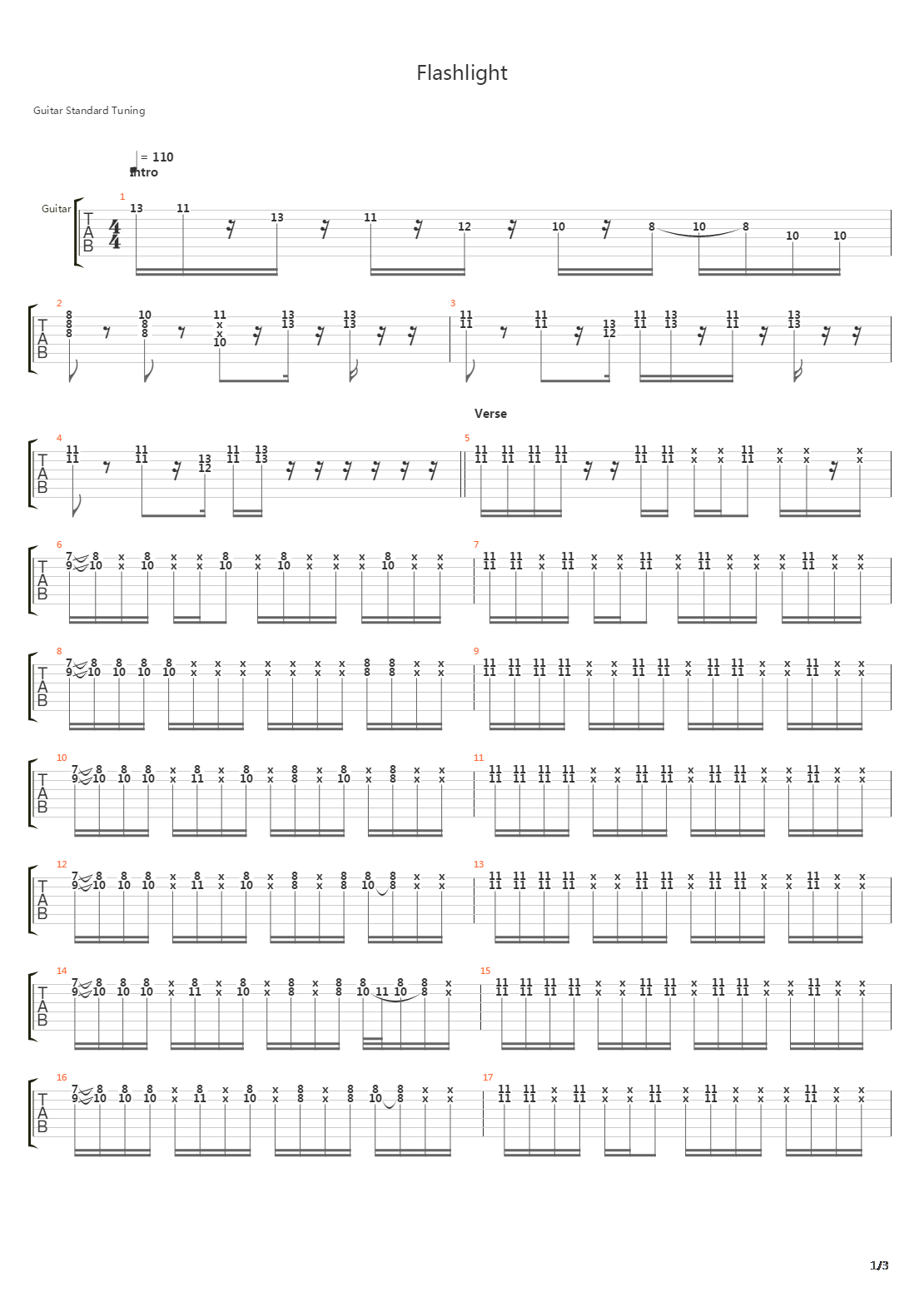 Flashlight吉他谱