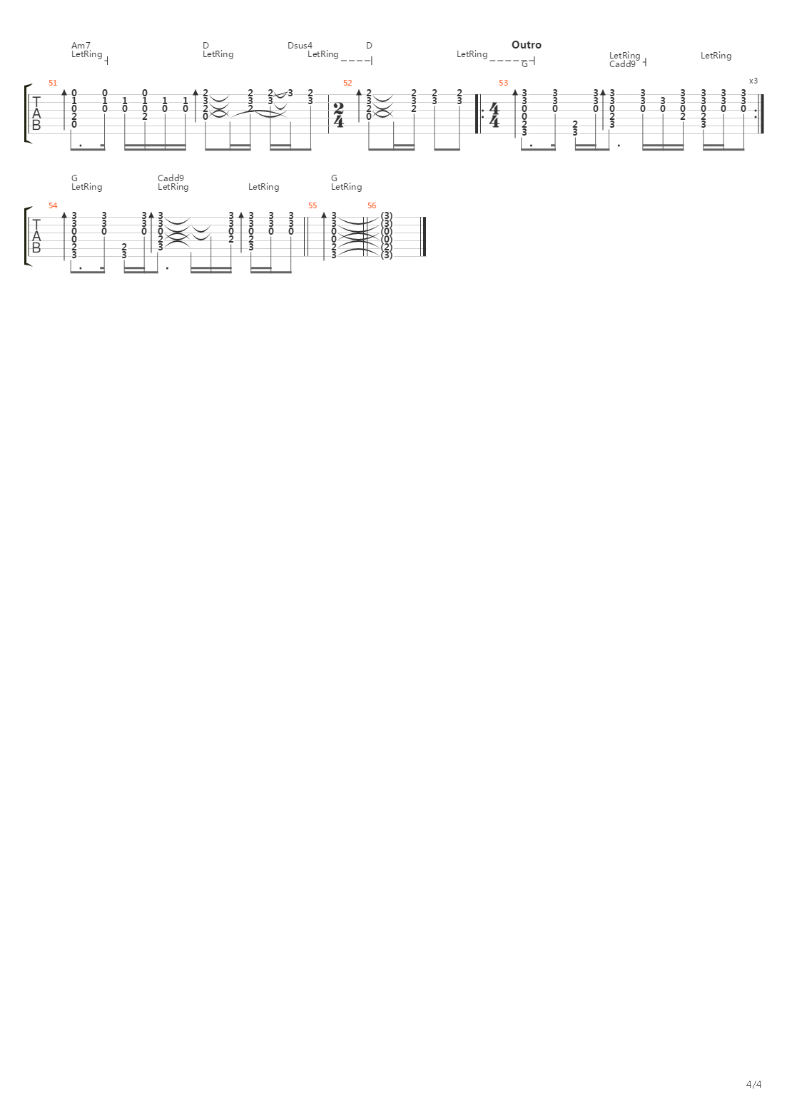 Harana吉他谱