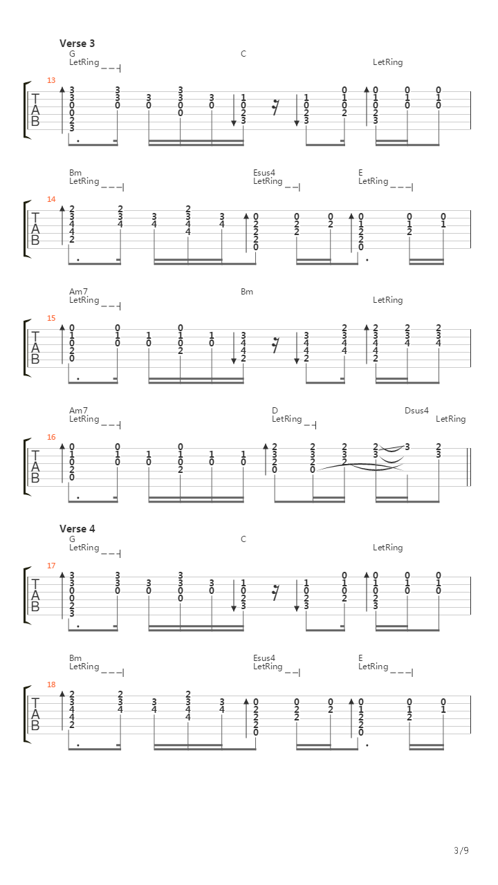 Harana吉他谱