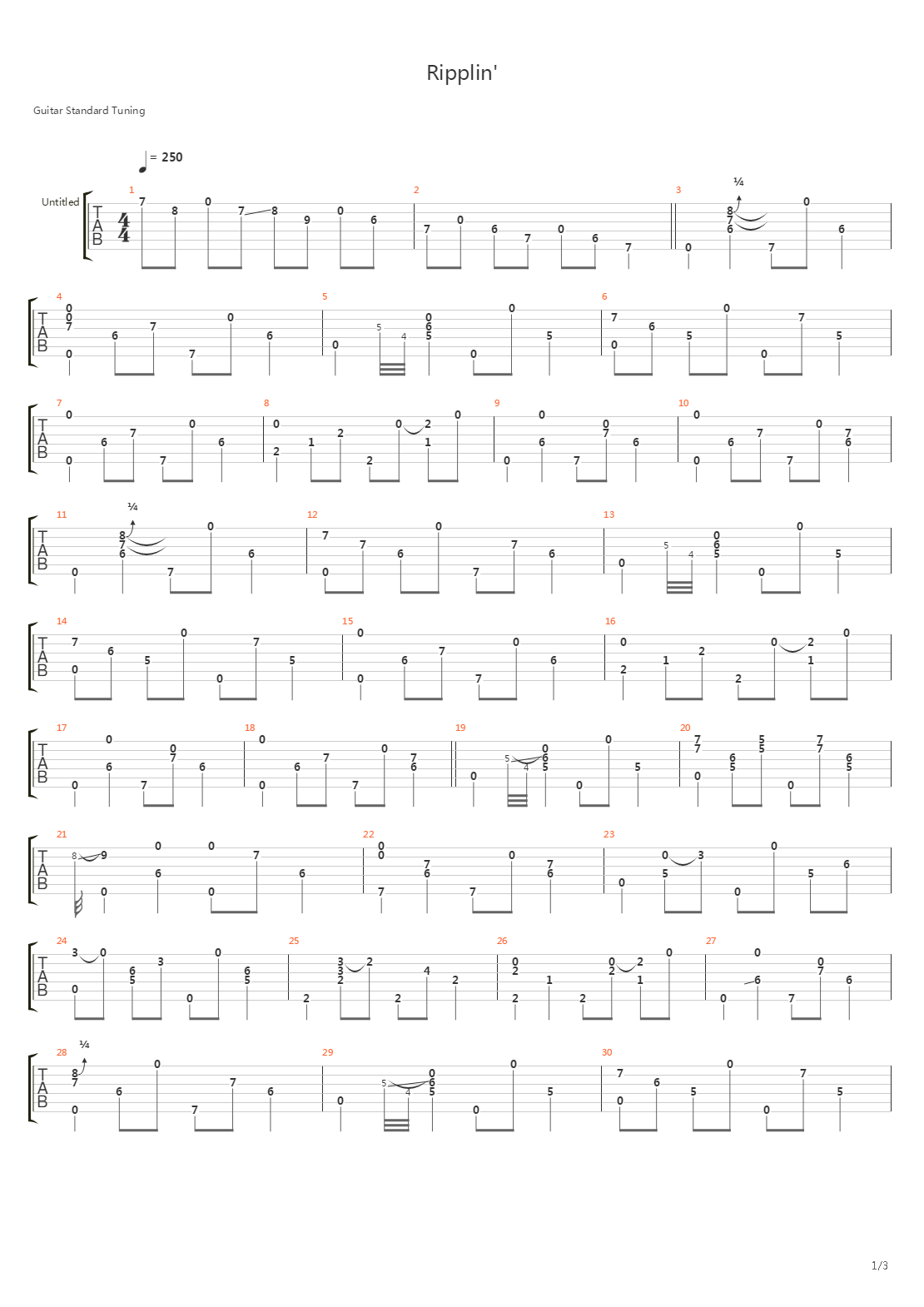 Ripplin吉他谱