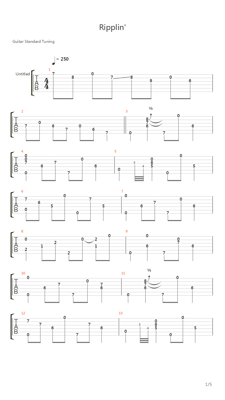 Ripplin吉他谱