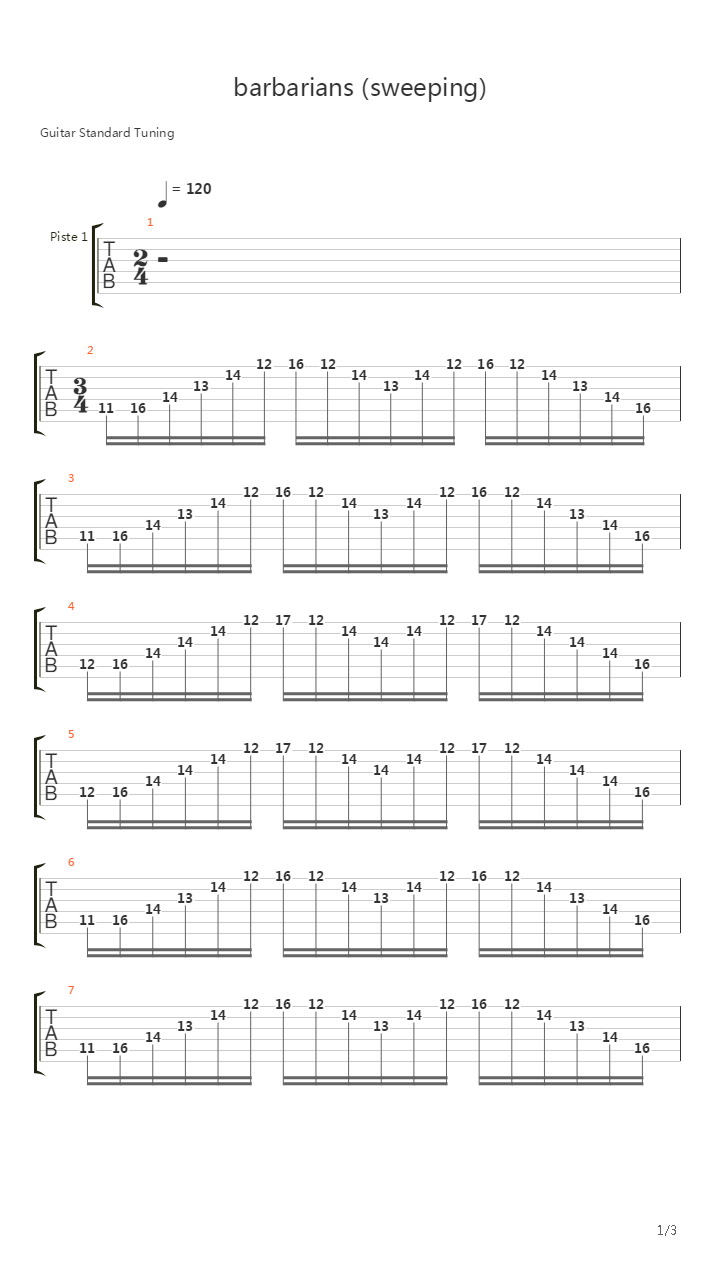 Barbarians吉他谱