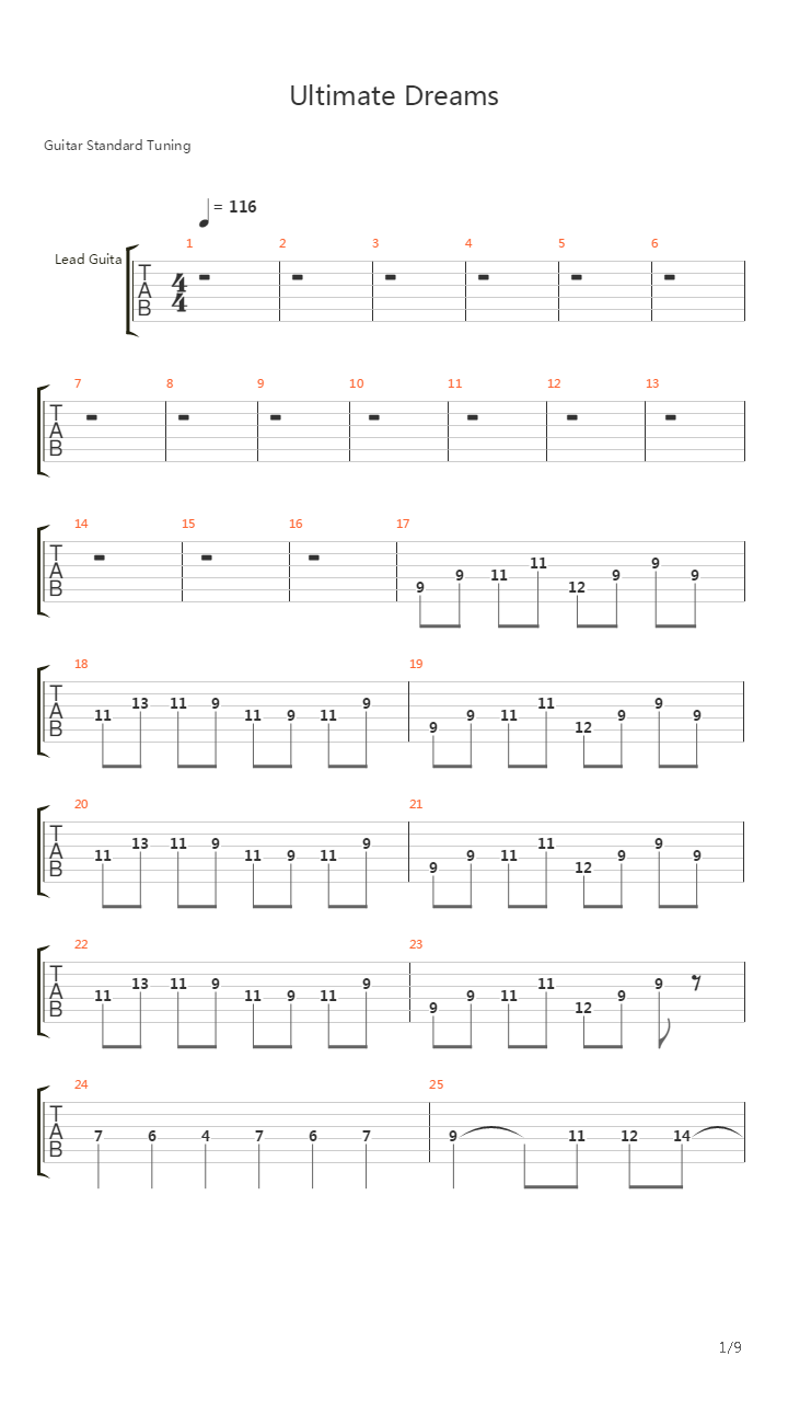 Ultimate Dreams吉他谱