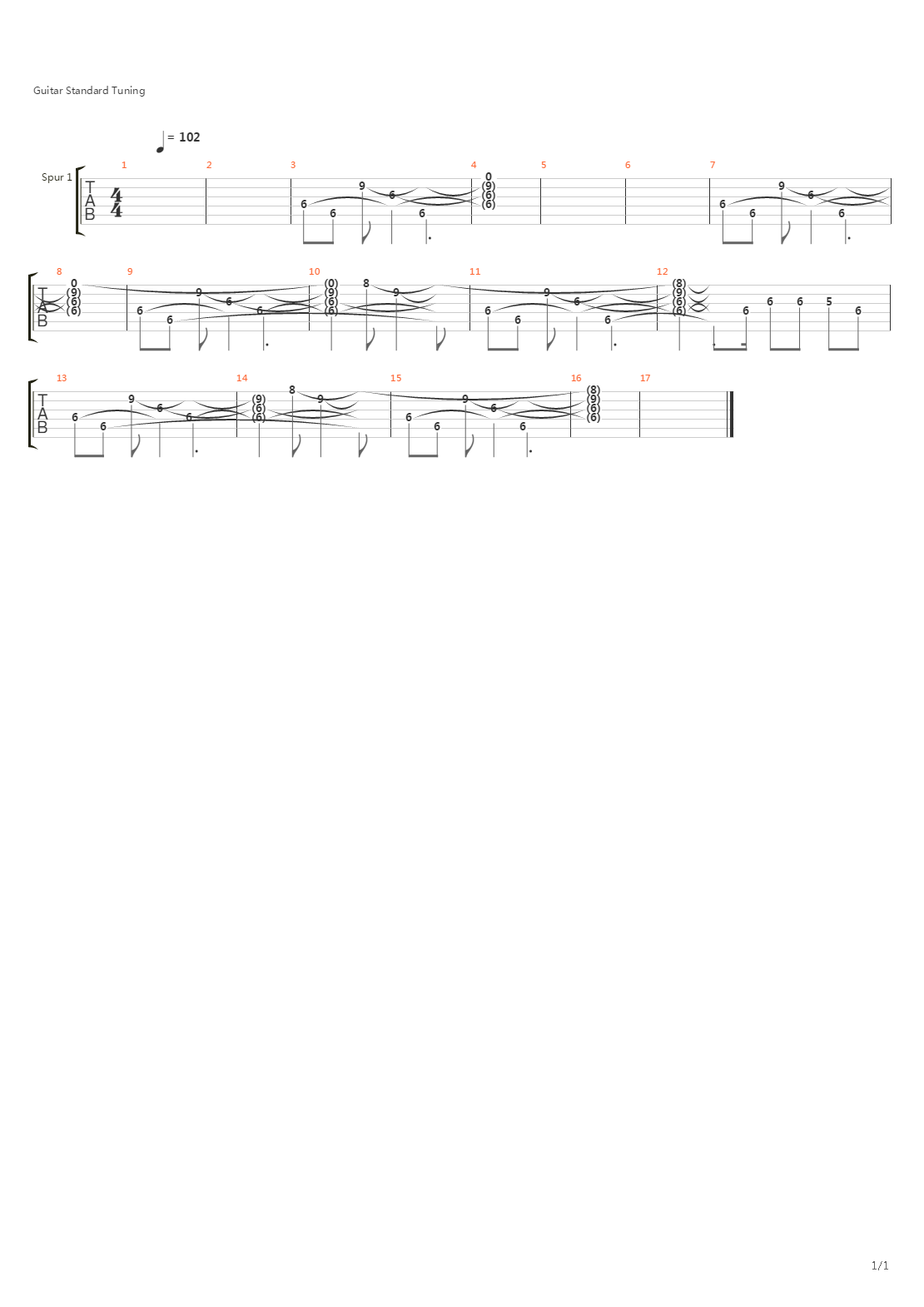 Run吉他谱