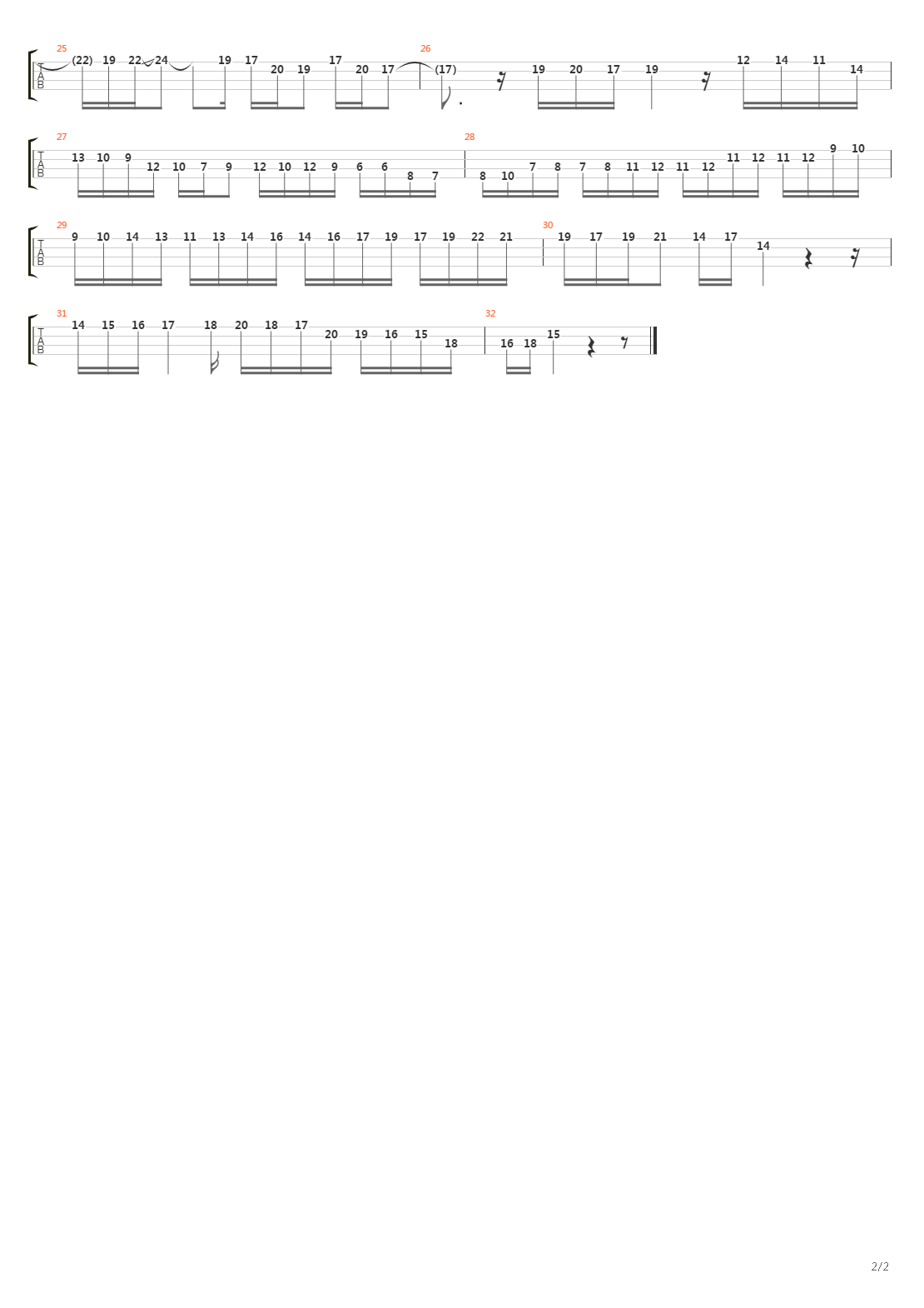 Insesatez吉他谱