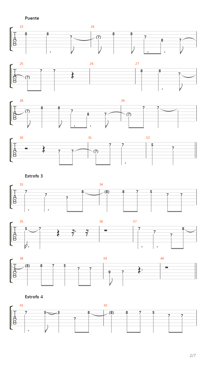 Mientes吉他谱