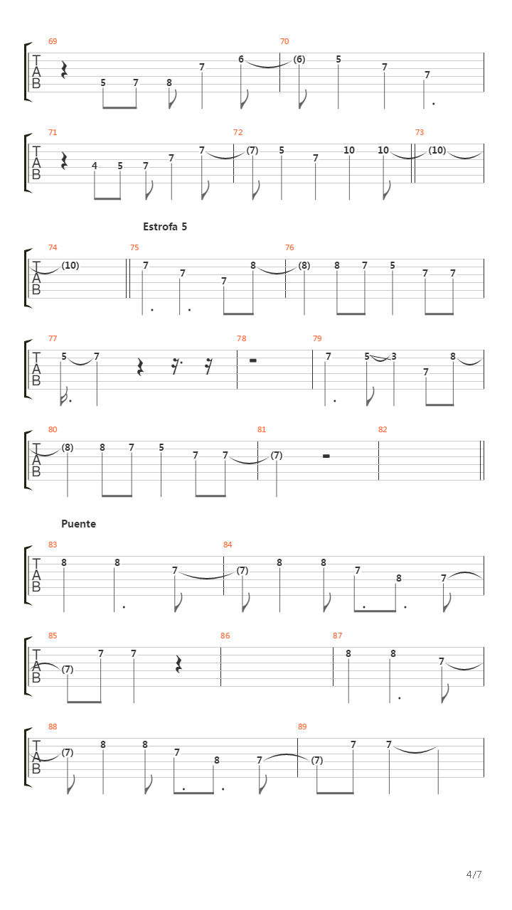 Mientes吉他谱