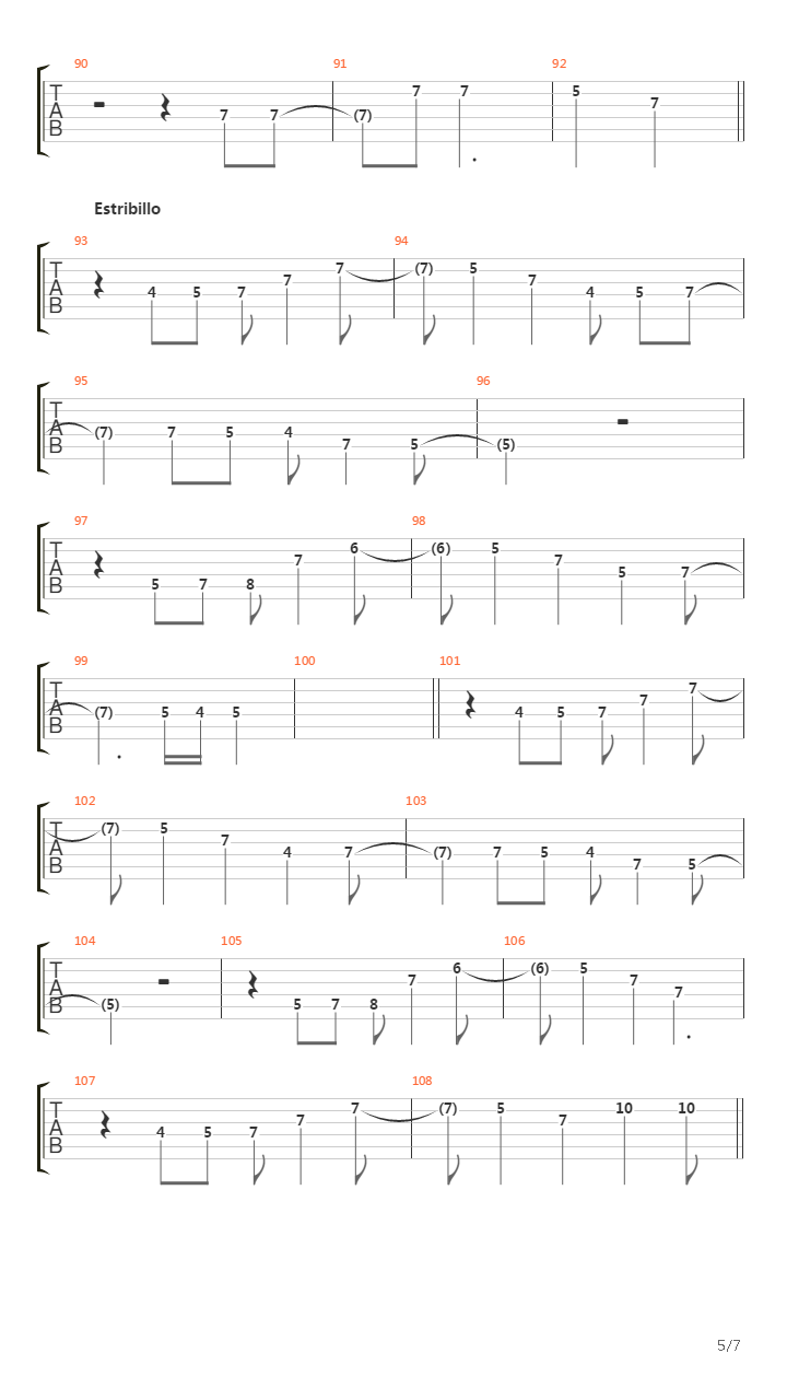 Mientes吉他谱