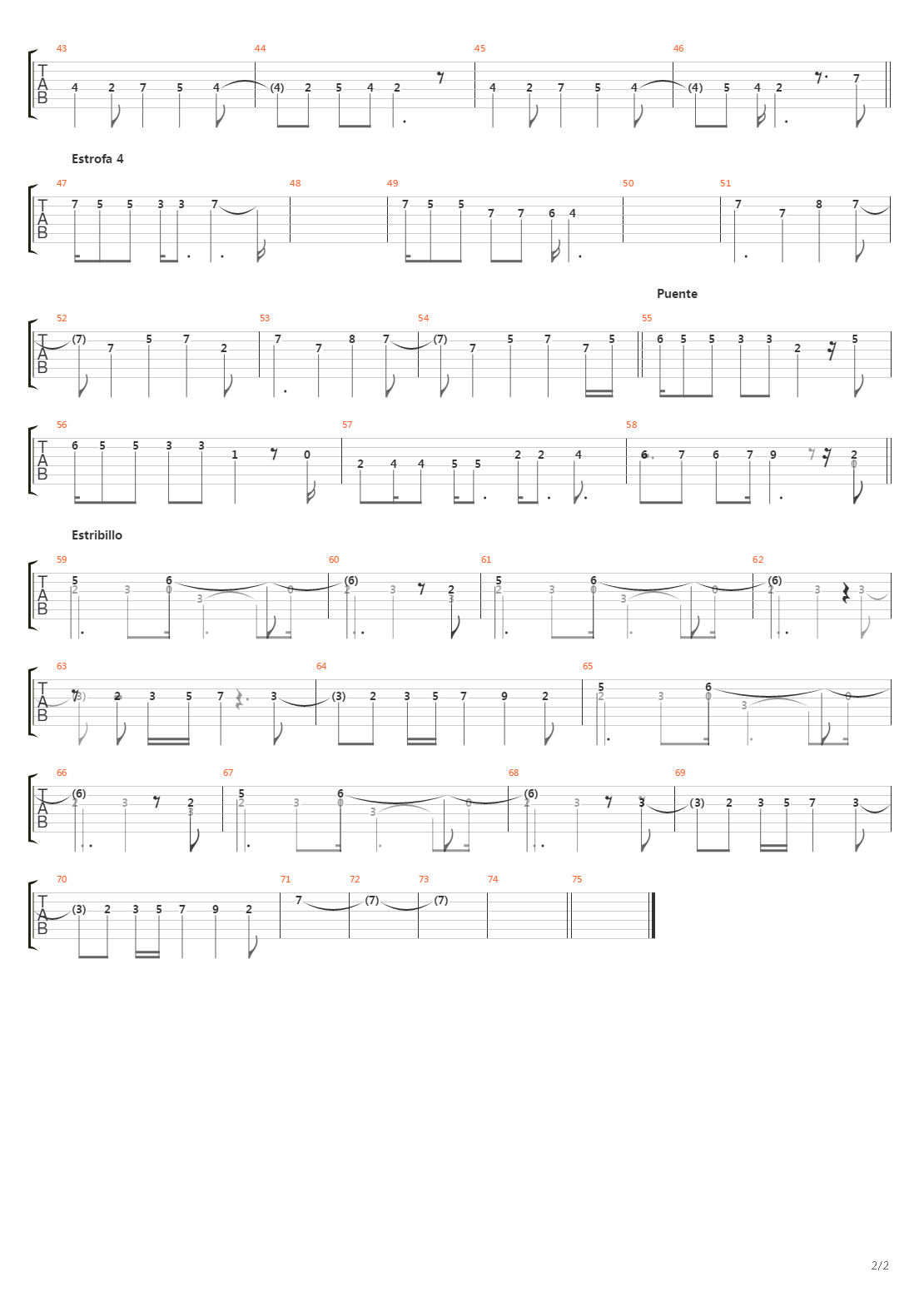 Quebrado吉他谱