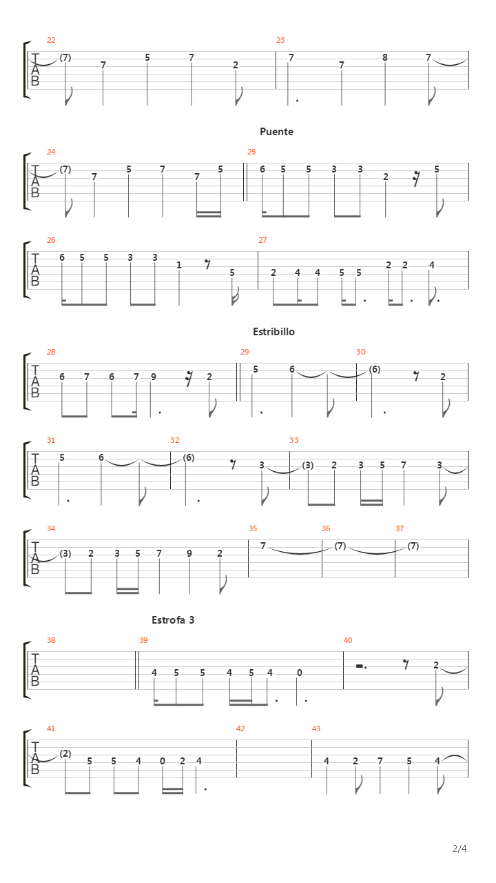 Quebrado吉他谱