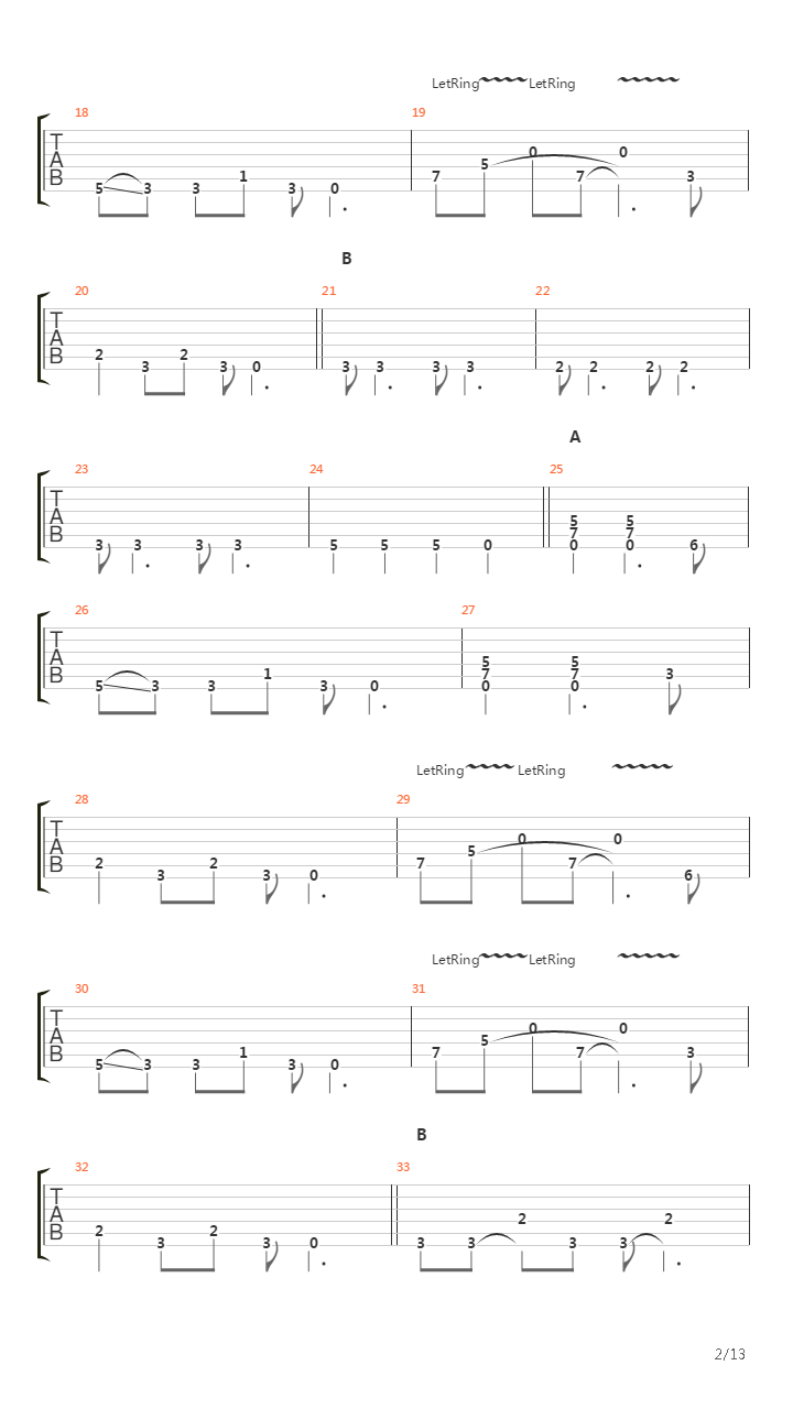 Ephemeral吉他谱