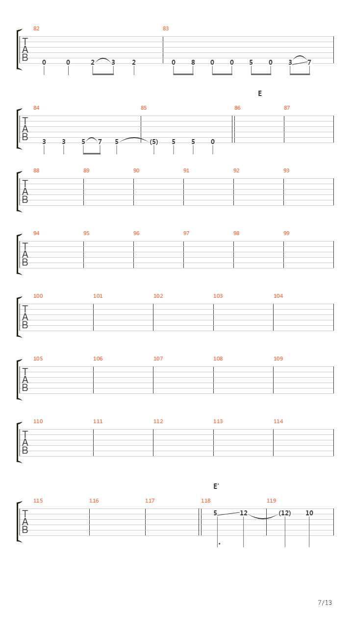 Ephemeral吉他谱