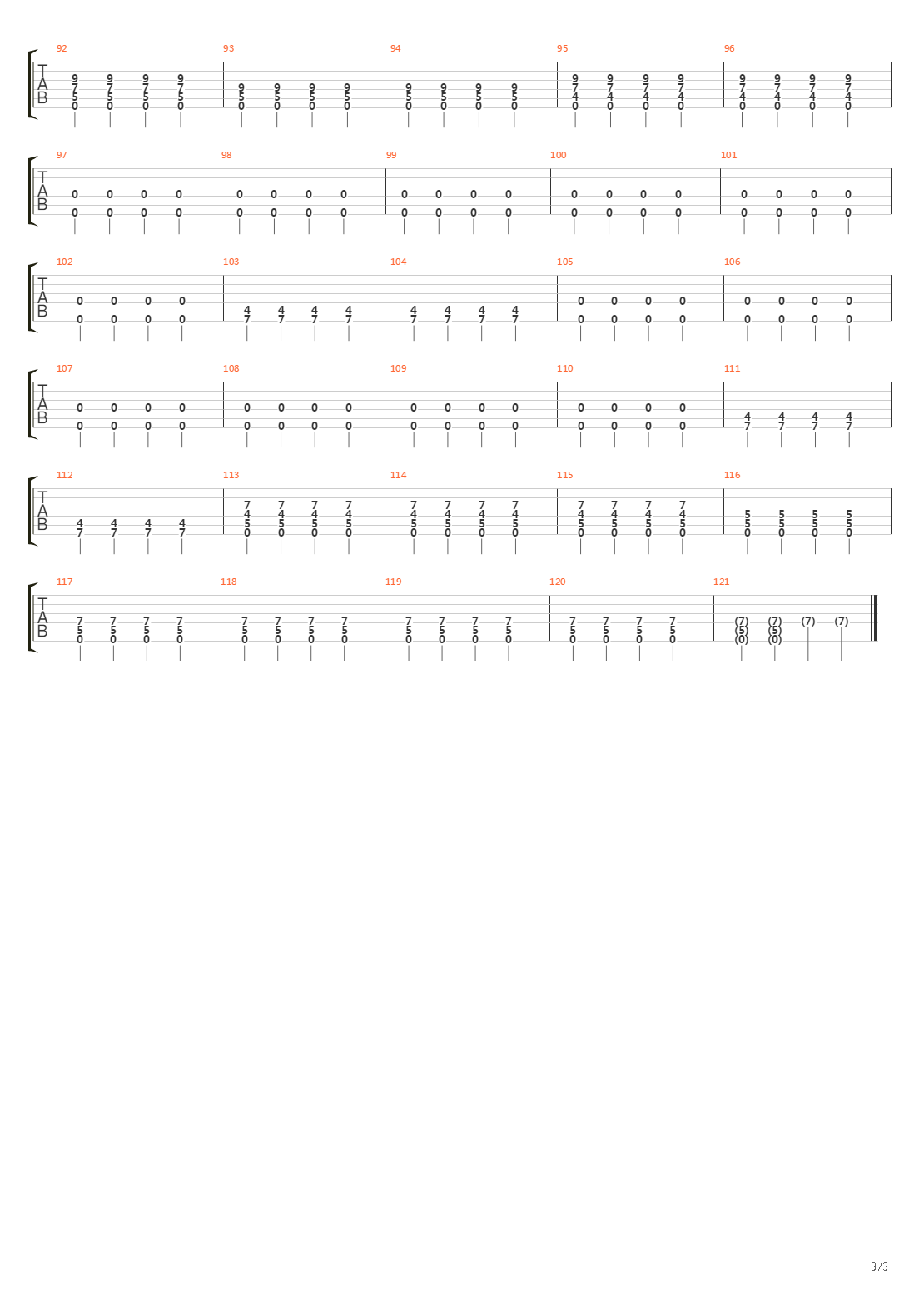 Gw吉他谱