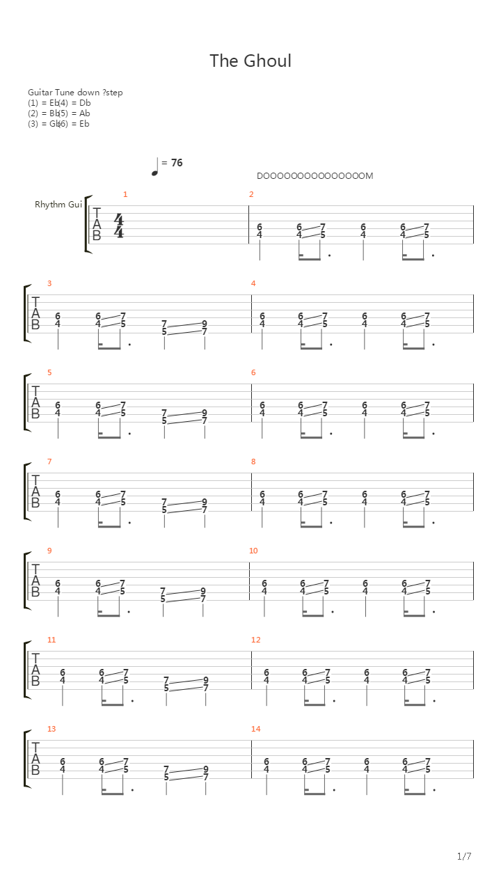 The Ghoul吉他谱