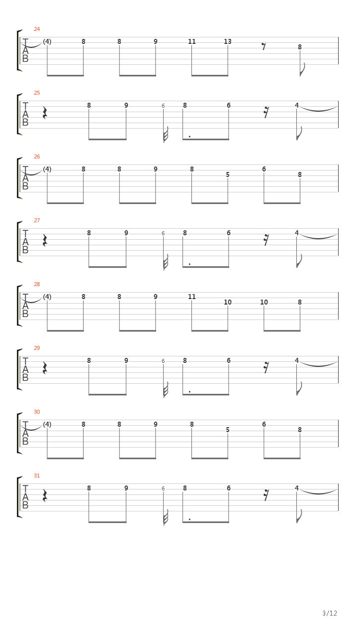 Polyrhythm吉他谱