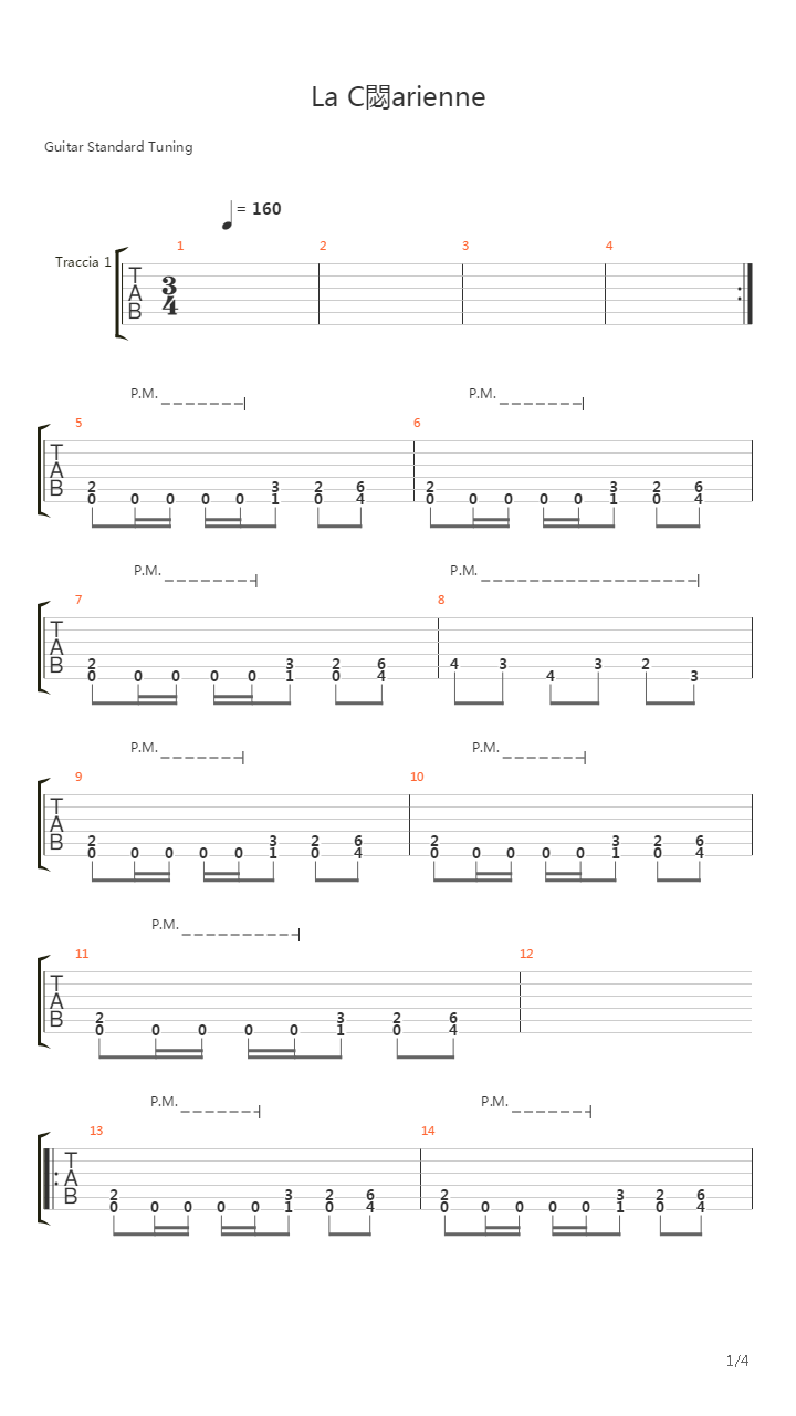 La Cesarienne吉他谱