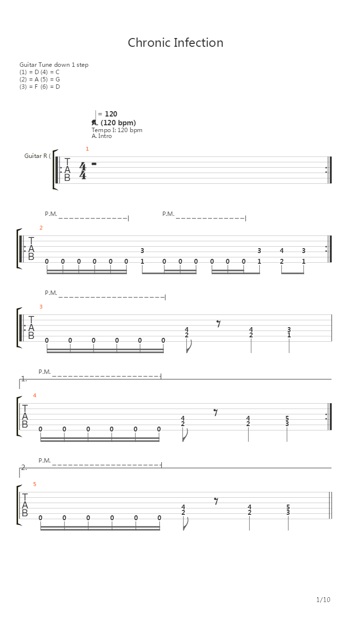 Chronic Infection吉他谱