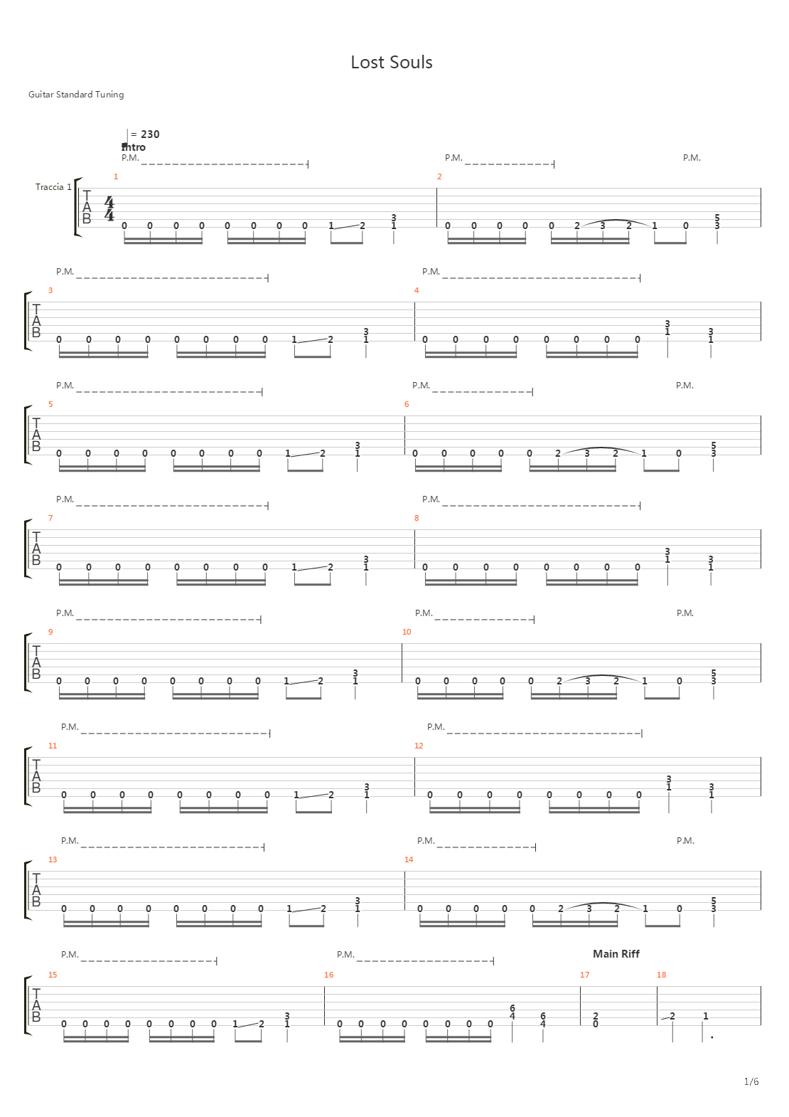 Lost Souls吉他谱