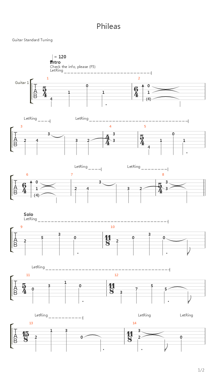 Phileas吉他谱