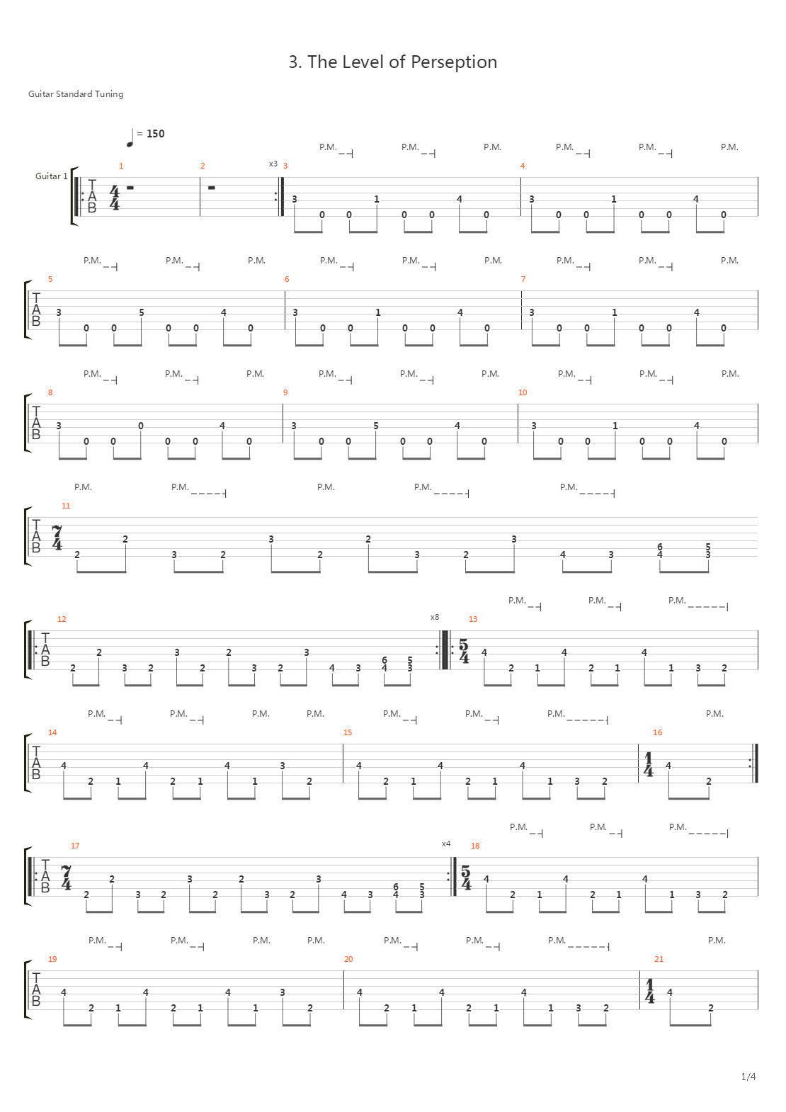 The Level Of Perception吉他谱