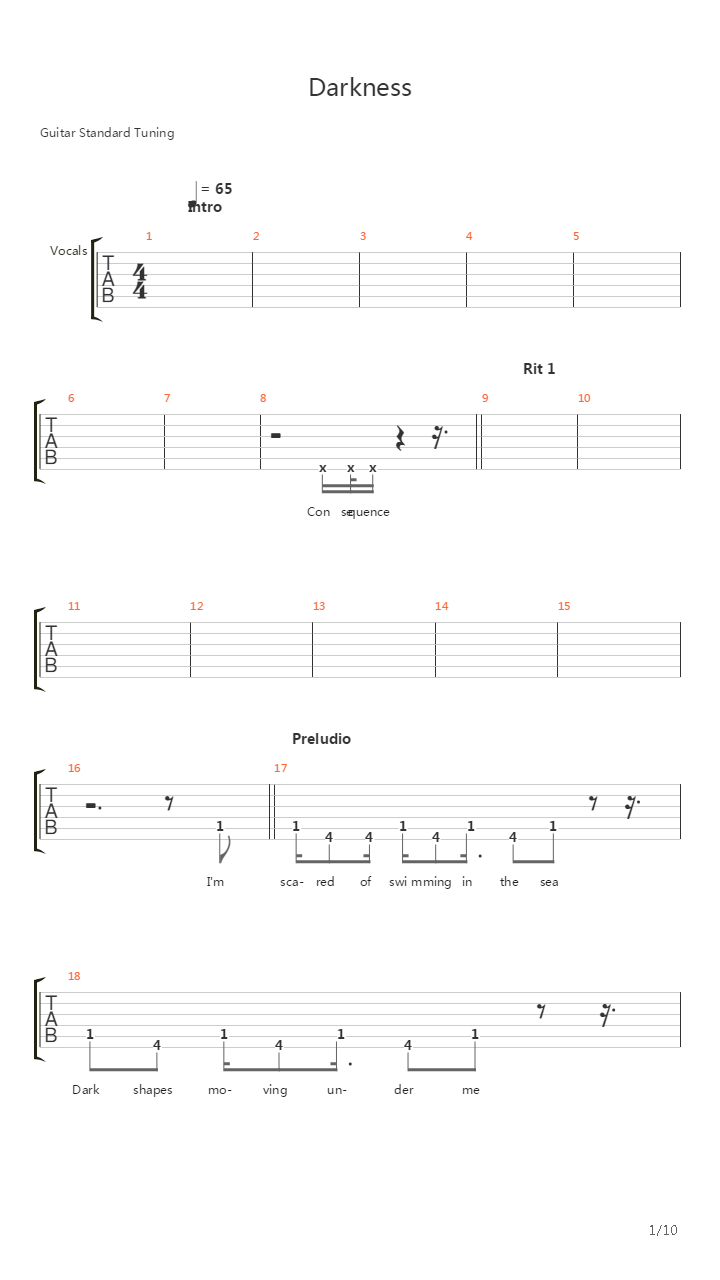 Darkness吉他谱