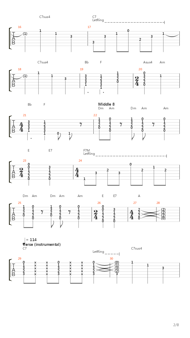 Humdrum吉他谱